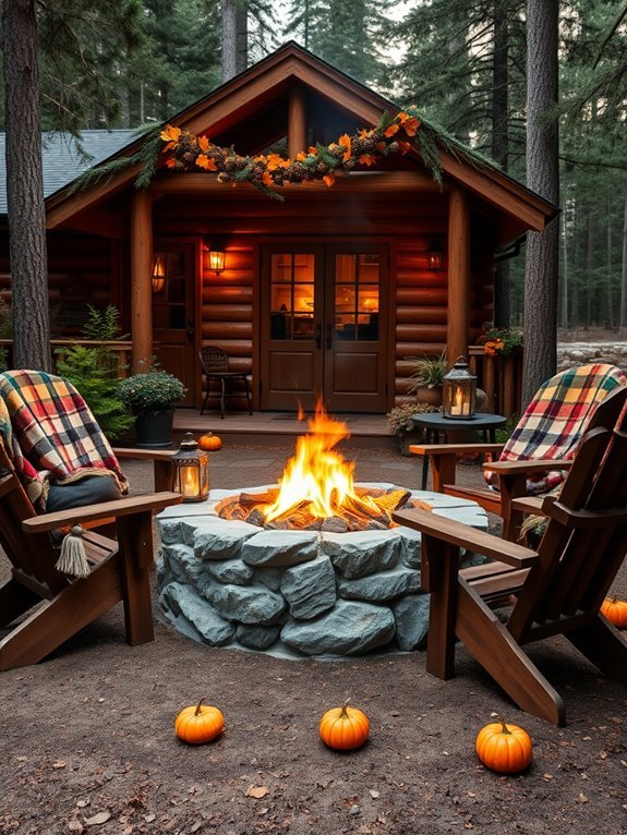 cozy outdoor fire ambiance