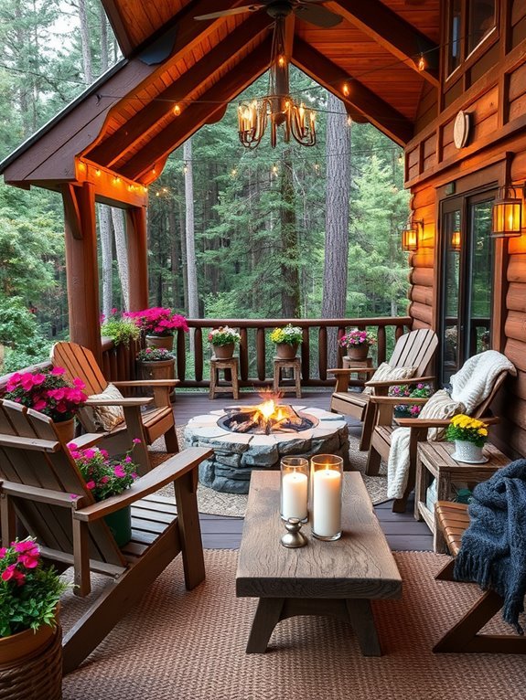 cozy outdoor gathering space