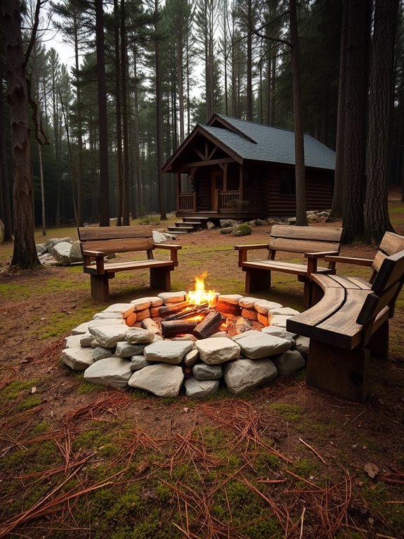 cozy outdoor gathering space