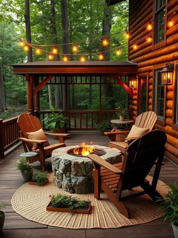 cozy outdoor gathering space