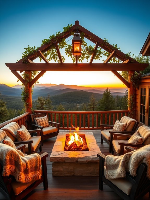 cozy outdoor gathering space