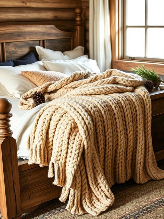 cozy oversized knitted blankets