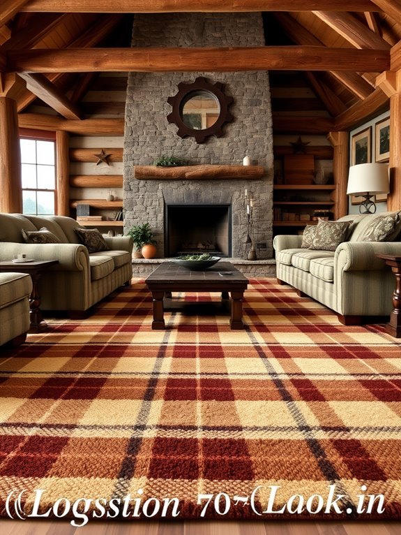 cozy plaid farmhouse decor