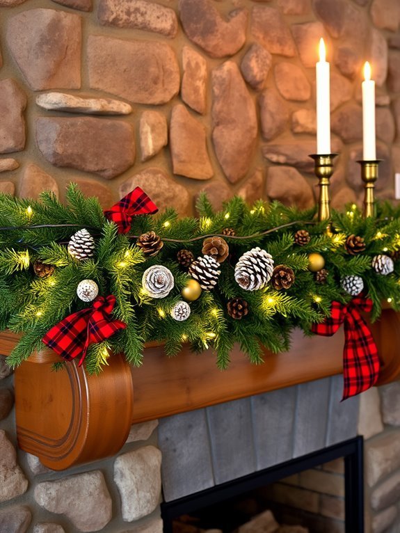 cozy plaid rustic decor
