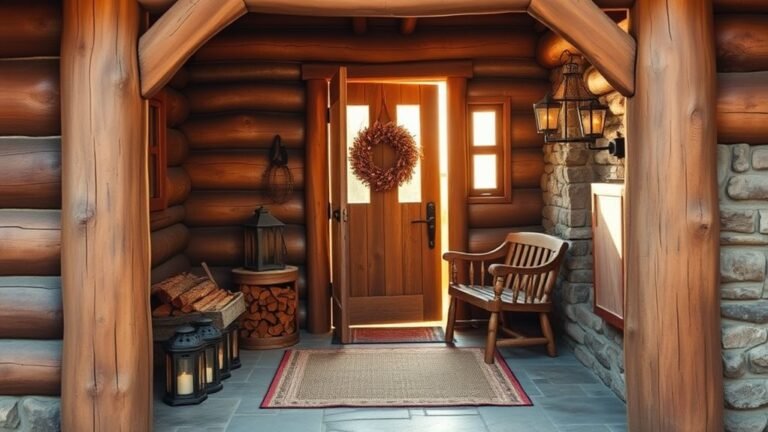 cozy rustic cabin entryways