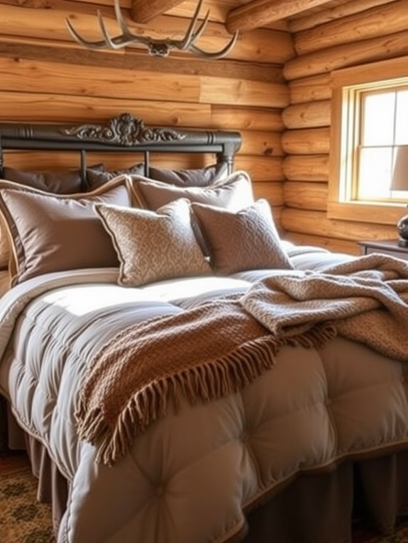 cozy rustic cabin linens