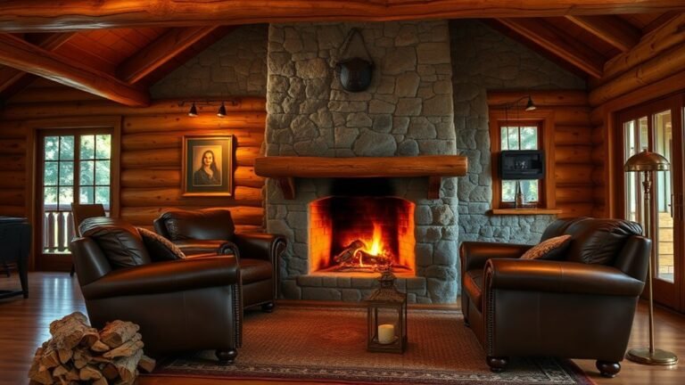 cozy rustic fireplace interiors