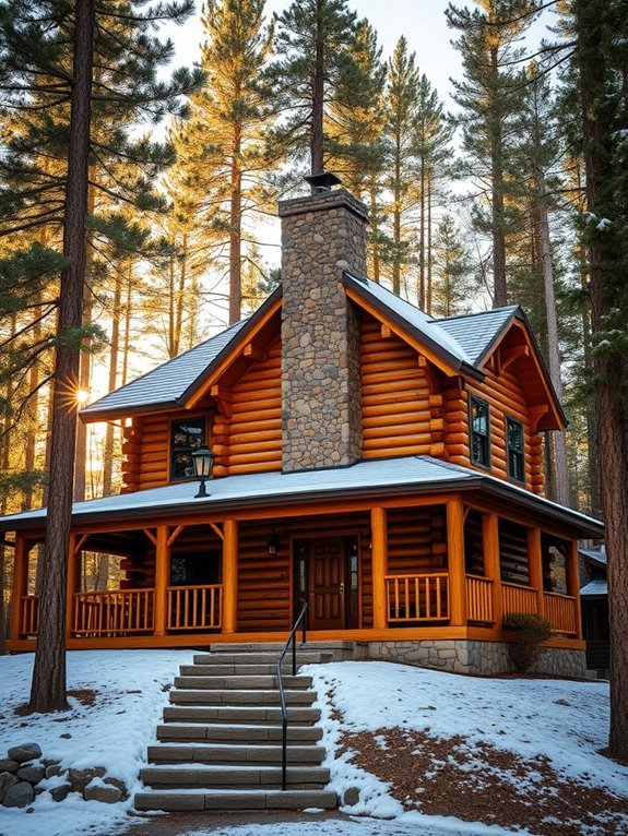 cozy rustic forest retreat