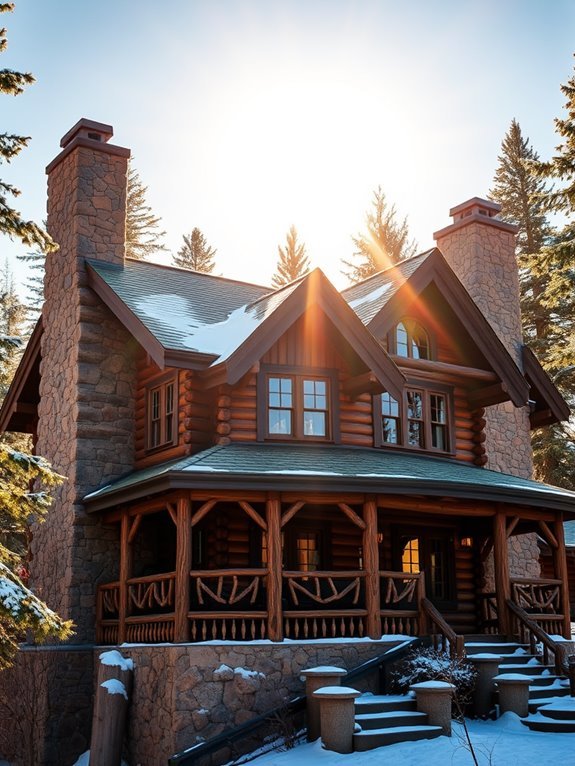 cozy rustic log cabin