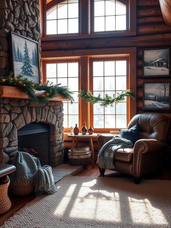 cozy seasonal decor display