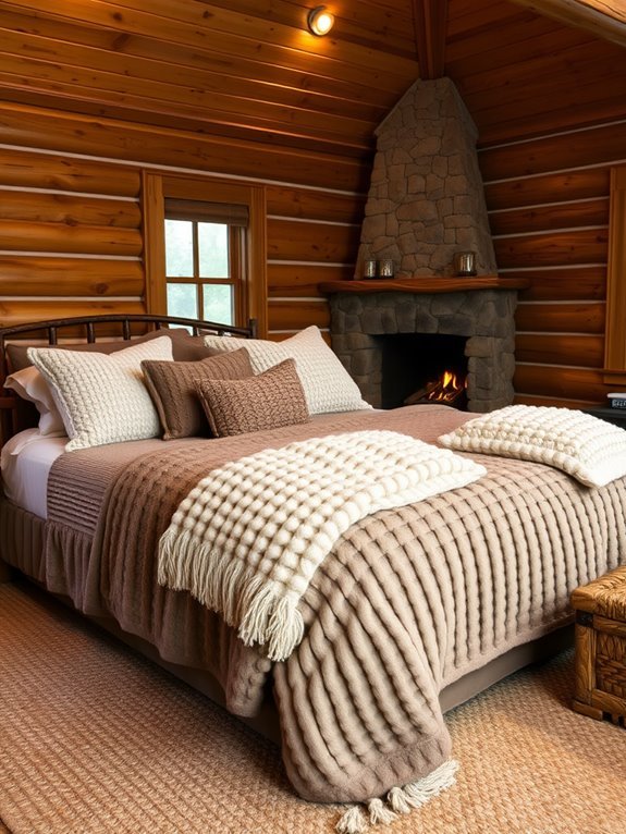 cozy textured decorative cushions