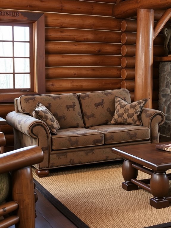 cozy upholstered two seater couch