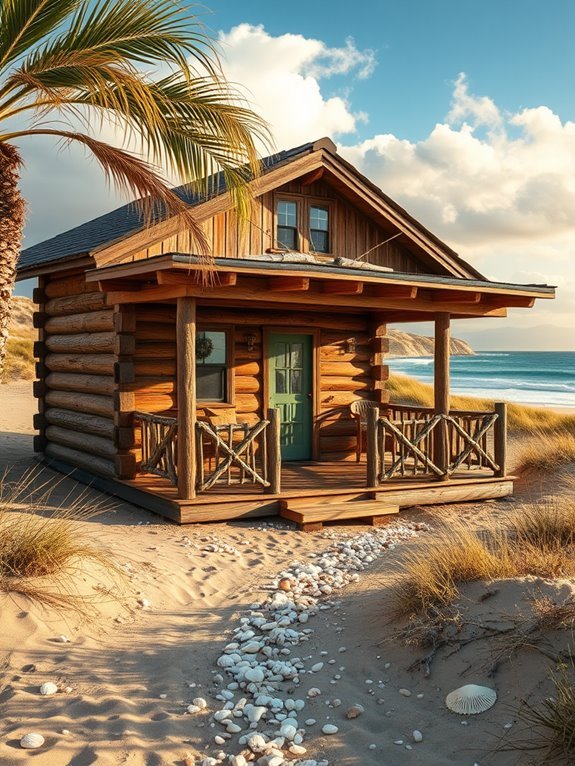 cozy waterfront log cabin