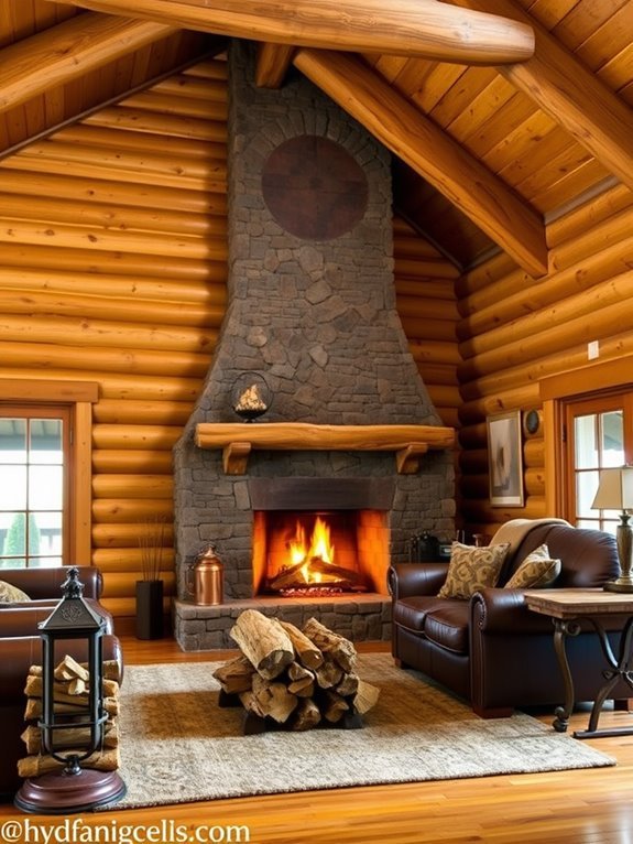 cozy wood burning fireplaces warmth