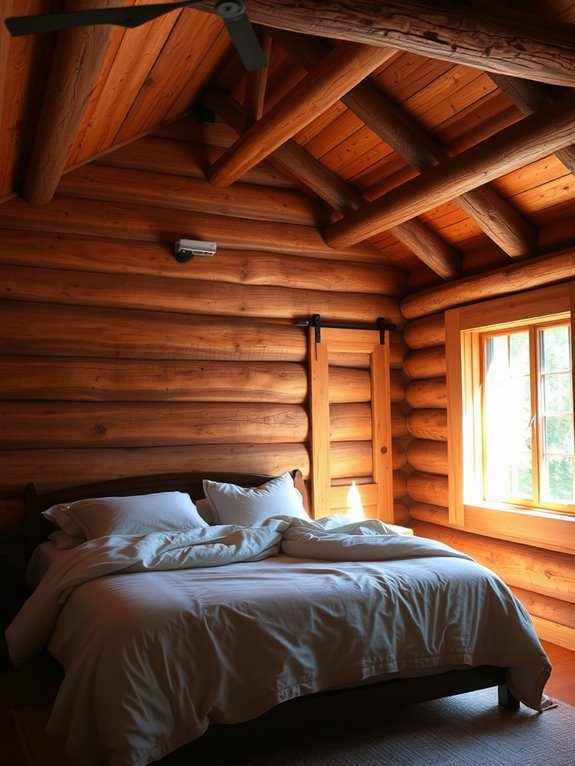 cozy wooden beam decor