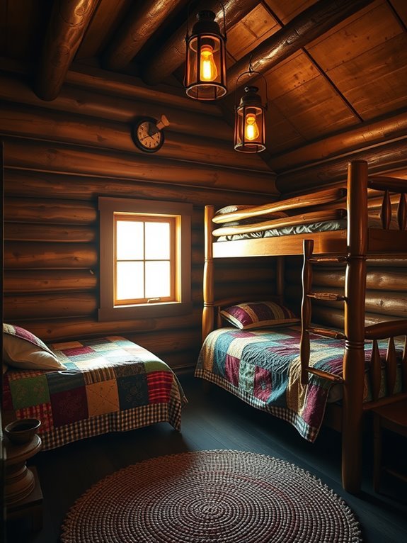 cozy wooden sleeping arrangements