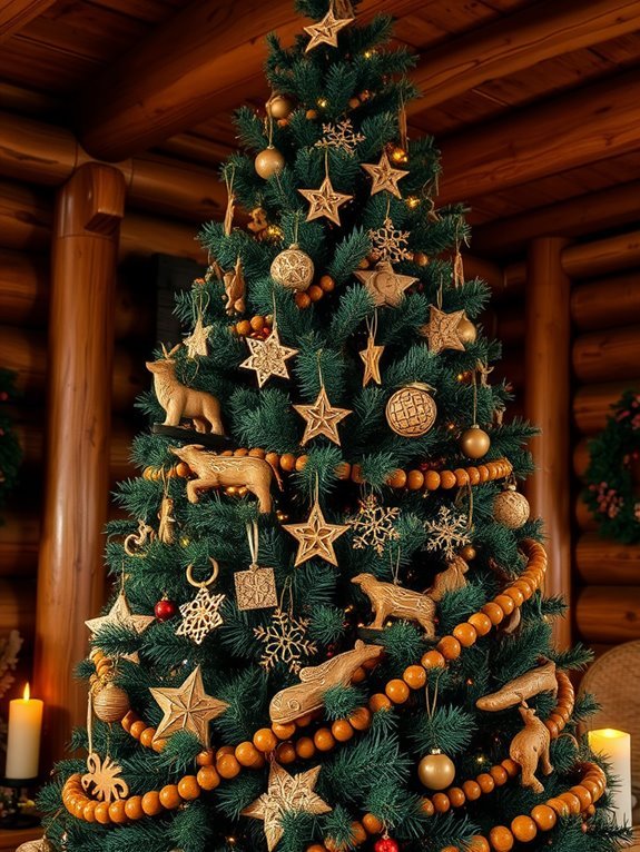 crafted rustic wooden decor