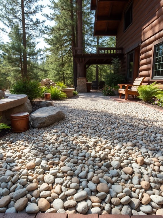 create a gravel patio