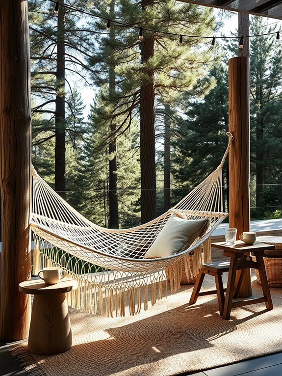 create a relaxing hammock space