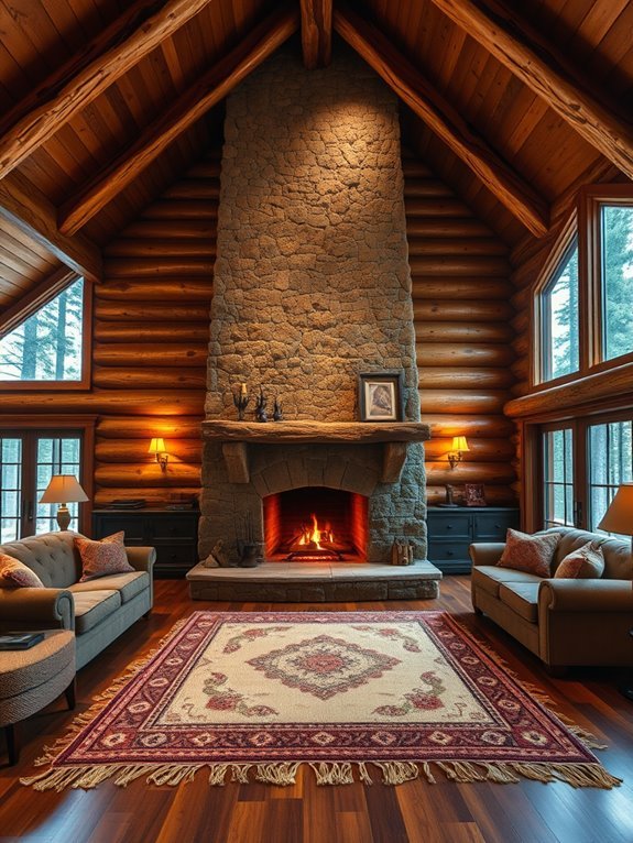 create cozy fireplace centerpiece