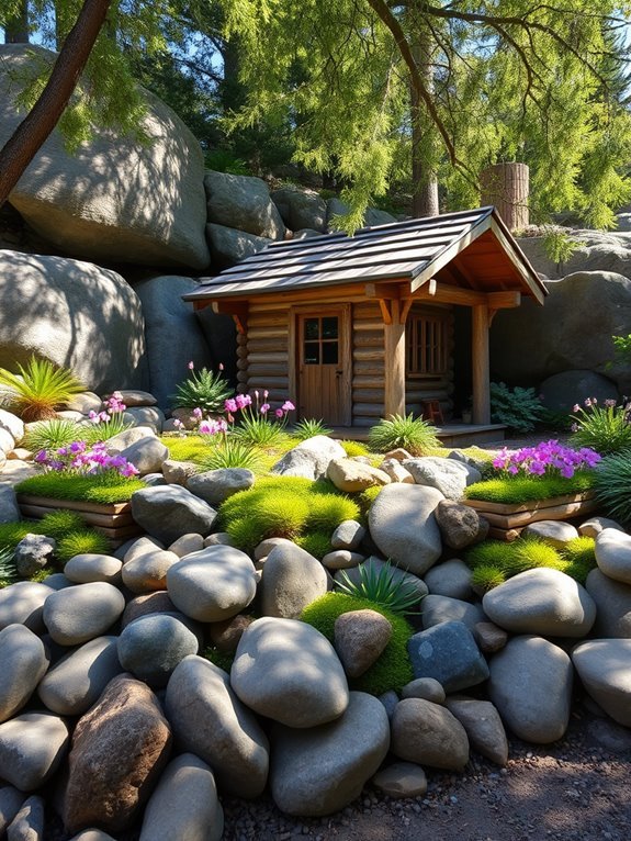 creative landscape rock arrangements