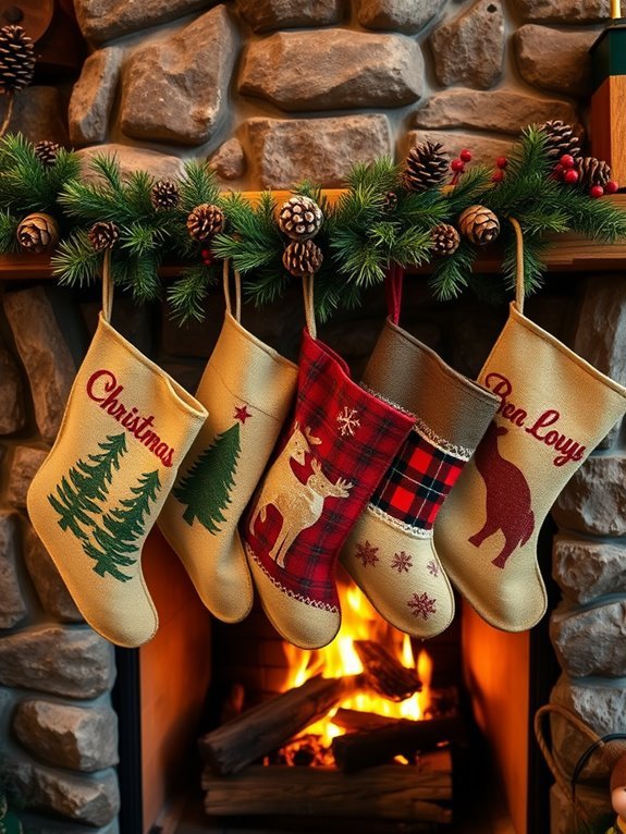 custom colorful holiday stockings