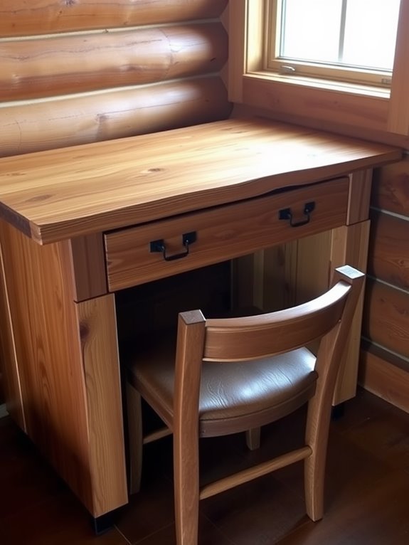 custom crafted wooden desks