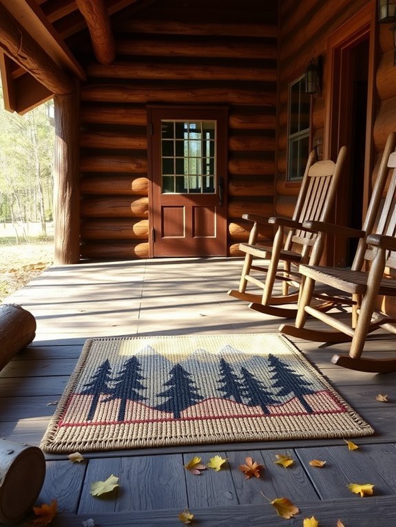 custom welcome mats cabin