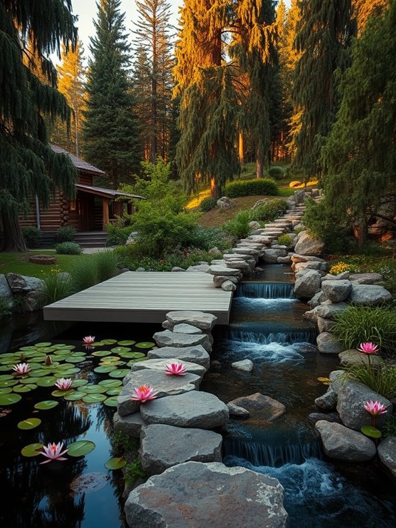 deck suspended above water