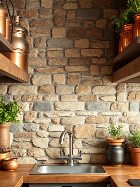 decorative stone slab features