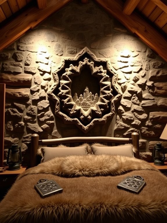 decorative stone wall artwork