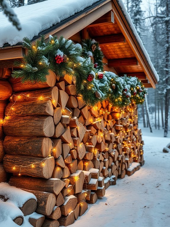 decorative woodpile arrangements