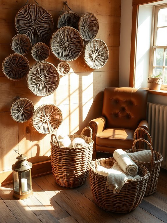 decorative woven storage baskets