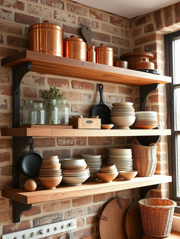 displayable open shelving