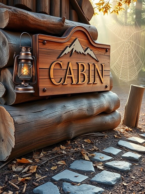 distinctive cabin signage designs