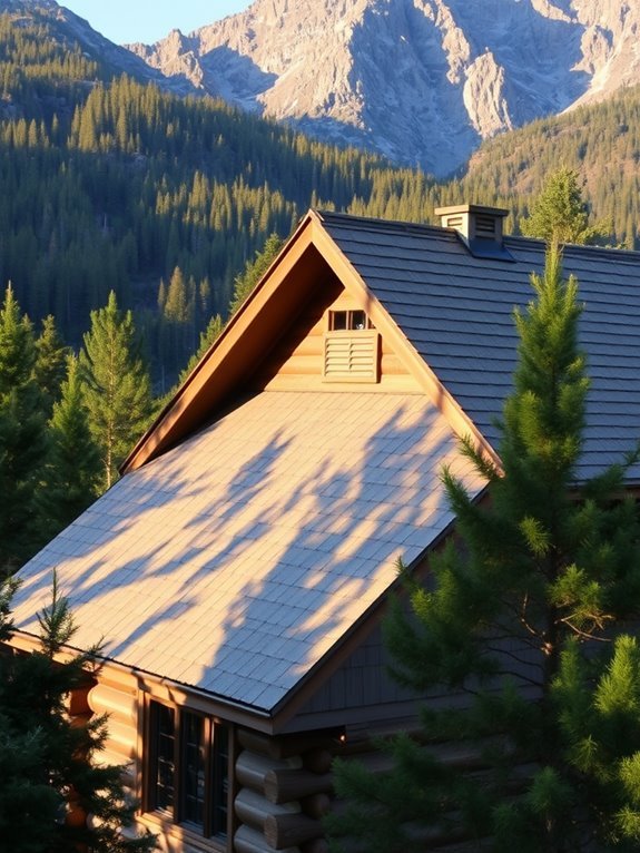 distinctive sloped roof design