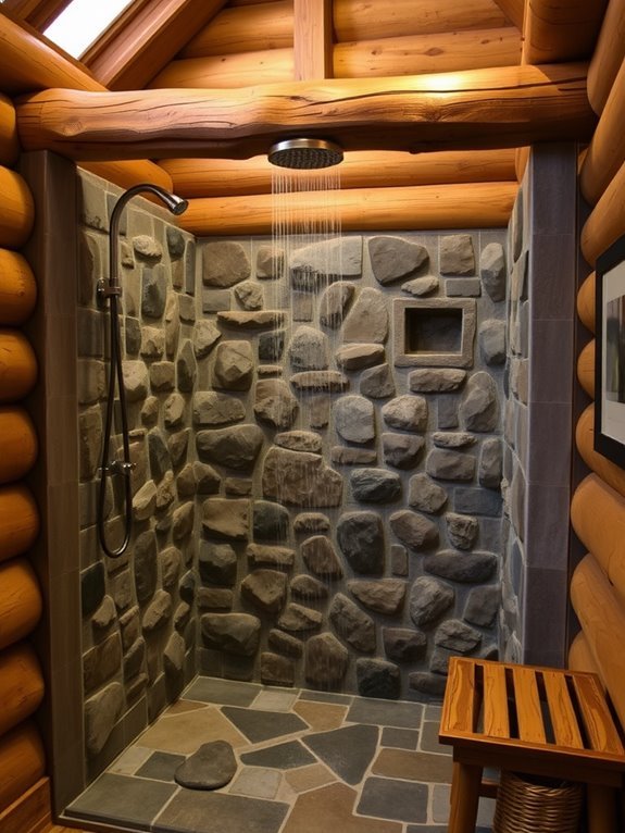 distinctive stone shower designs
