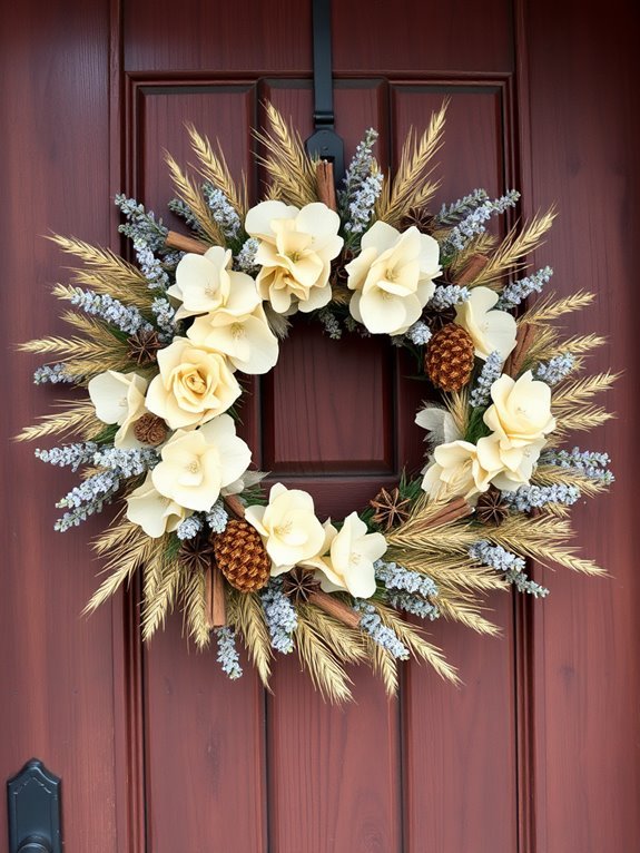 dried flower decoration arrangement