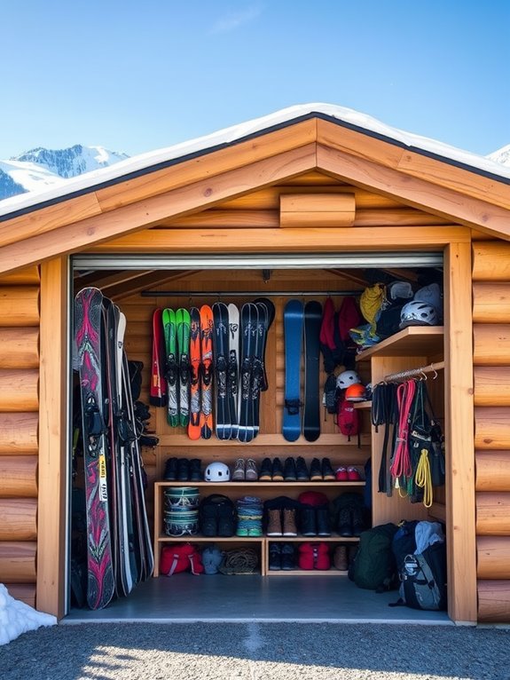 efficient outdoor equipment storage