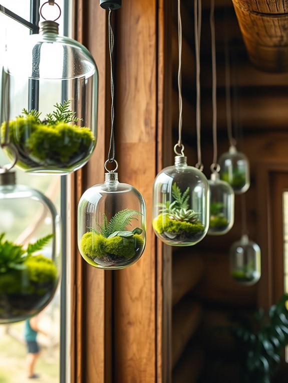 elegant botanical glass showcases