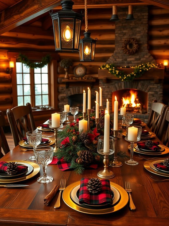 elegant holiday dining display