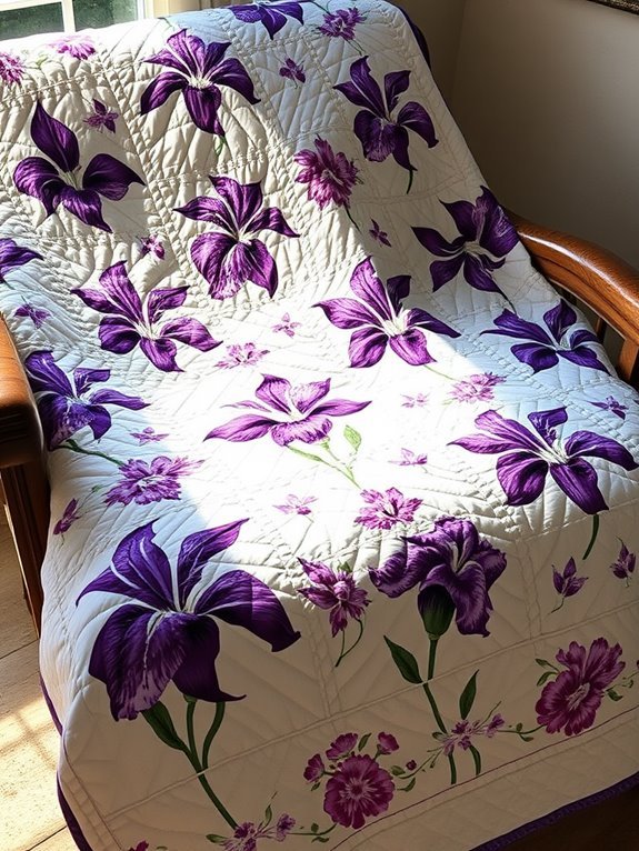 elegant iris floral arrangement