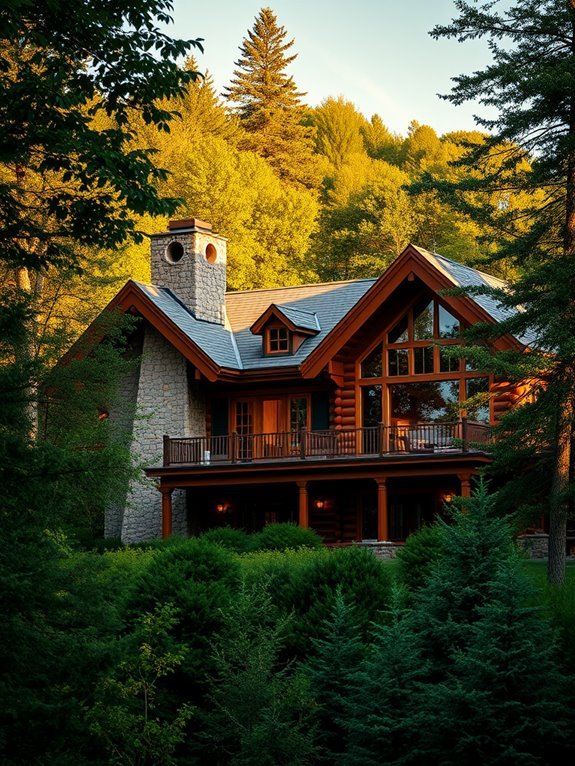 elegant log cabin retreat