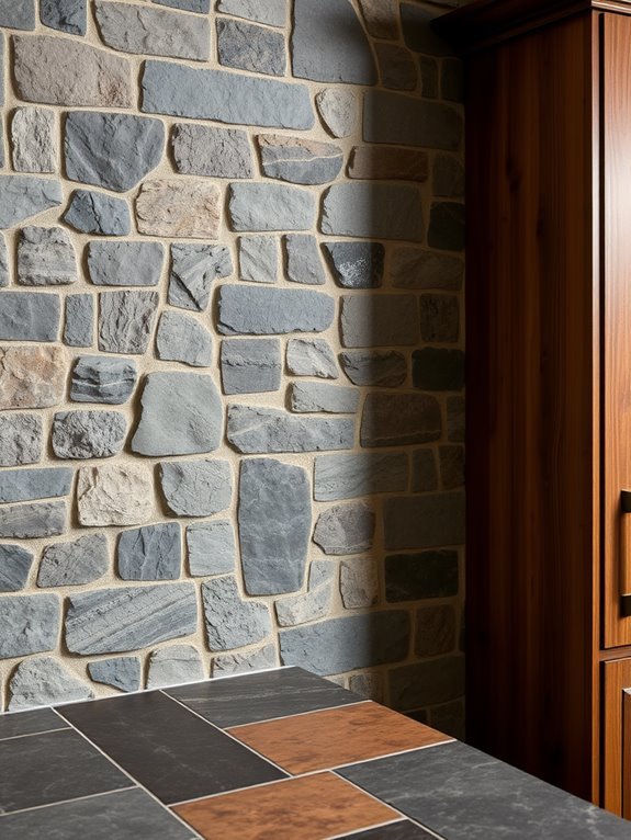elegant natural stone backsplash