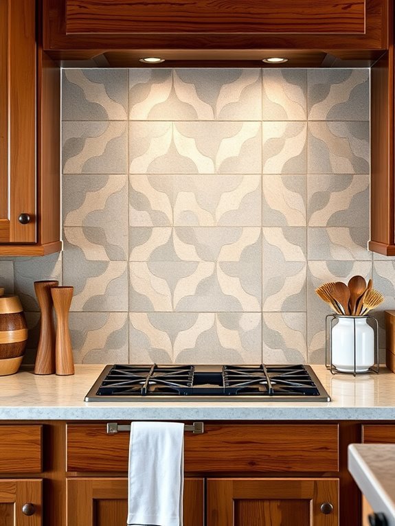 elegant neutral cement tiles