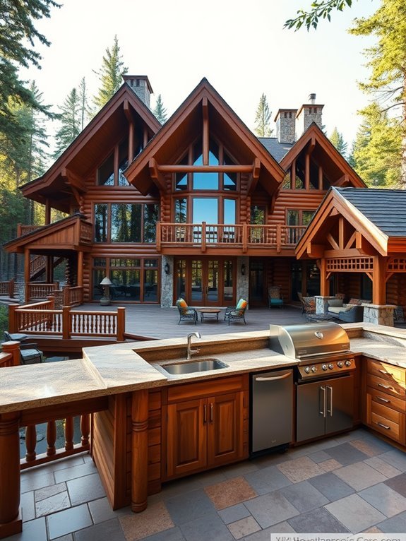 elegant outdoor cooking retreat