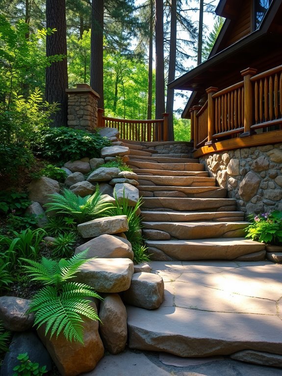 elegant outdoor stair design