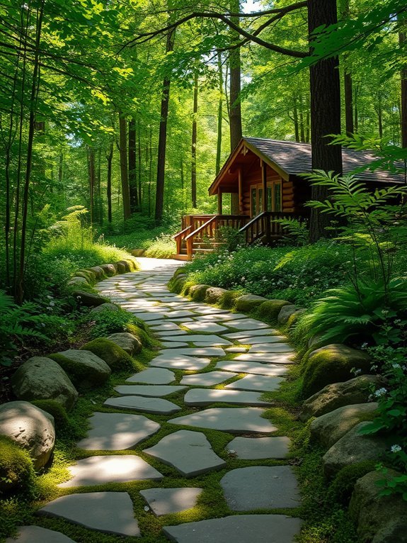 elegant outdoor stone pathways