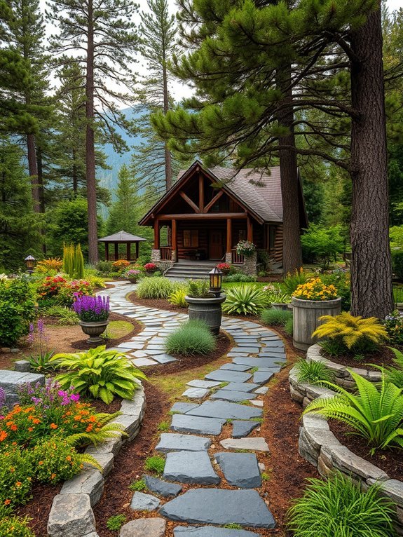 elegant outdoor stone pathways