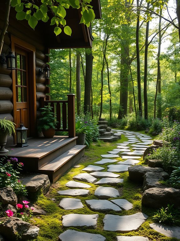 elegant outdoor stone walkways